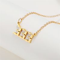 Simple Fashion Angel 000-999 Stainless Steel Number Necklace Wholesale Nihaojewelry sku image 12