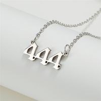 Simple Fashion Angel 000-999 Stainless Steel Number Necklace Wholesale Nihaojewelry sku image 4