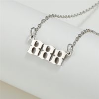 Simple Fashion Angel 000-999 Stainless Steel Number Necklace Wholesale Nihaojewelry sku image 8