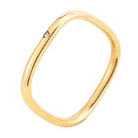 Fashion Square Diamond Stainless Steel Ring Wholesale Nihaojewelry sku image 7