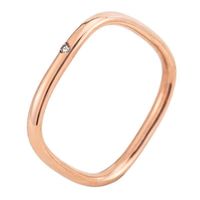 Fashion Square Diamond Stainless Steel Ring Wholesale Nihaojewelry sku image 11