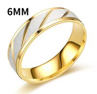 Fashion Golden Slash Stainless Steel Ring Wholesale Nihaojewelry sku image 1
