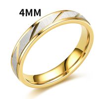 Fashion Golden Slash Stainless Steel Ring Wholesale Nihaojewelry sku image 9