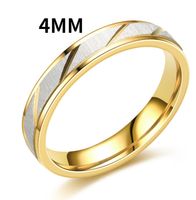 Fashion Golden Slash Stainless Steel Ring Wholesale Nihaojewelry sku image 13