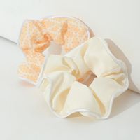 Retro Satin Candy Color Fabric Hair Scrunchies Wholesale Nihaojewelry sku image 1
