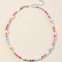 Bohemia Color Miyuki Beads Imitation Pearl Beaded Necklace Wholesale Nihaojewelry sku image 1