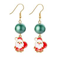 Christmas Elk Christmas Tree Cartoon Bell Santa Claus Earrings Wholesale Nihaojewelry sku image 3