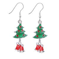 Christmas Elk Christmas Tree Cartoon Bell Santa Claus Earrings Wholesale Nihaojewelry sku image 7