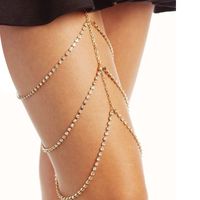 Cross-border New Arrival European And American Multi-layer Claw Chain Sexy Thigh Chain Inlaid Rhinestone Thigh Chain Foot Ornaments Anklet For Women sku image 1