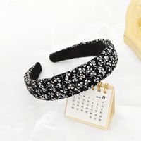 Fashion Sponge Black And White Printing Headband Wholesale Nihaojewelry sku image 1