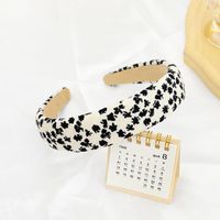 Fashion Sponge Black And White Printing Headband Wholesale Nihaojewelry sku image 2