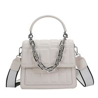 Fashion Retro Thick Chain Lattice Wide Shoulder Strap Messenger Handbag Wholesale Nihaojewelry sku image 1