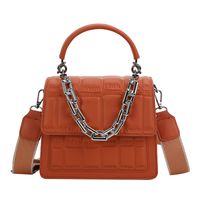 Fashion Retro Thick Chain Lattice Wide Shoulder Strap Messenger Handbag Wholesale Nihaojewelry main image 3