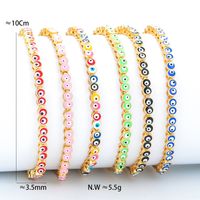 Cross-border New Arrival Colorful Oil Necklace Adjustable Bracelet Female Eyes Rainbow Color Retractable Bracelet Spot One Piece Dropshipping main image 6