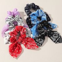 Printed Small Bow Ribbon Hair Scrunchies Wholesale Nihaojewelry main image 5