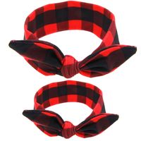 Simple Style Commute Plaid Bow Knot Cloth Printing Hair Band sku image 3