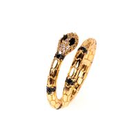 New Snake-shaped Diamond Ring Open Ring Personality Wild Female Net Red Index Finger Ring Wholesale Nihaojewelry sku image 1