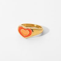 Fashion Stainless Steel Heart-shaped Ring sku image 4