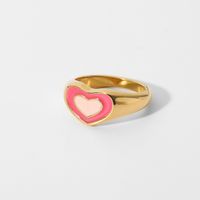 Fashion Stainless Steel Heart-shaped Ring sku image 6