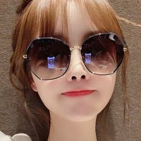 New Ladies Round Sunglasses Korean  Trend Anti-ultraviolet Polarized  Sunglasses Nihaojewelry Wholesale sku image 1
