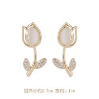 925 Silver Needle Popular Cat's Eye Earrings Korean Simple And Elegant Earrings New Wholesale Nihaojewelry sku image 4