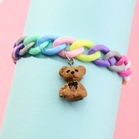 Großhandel Schmuck Bär Anhänger Hit Farbe Kette Kinderarmband Nihaojewelry main image 3