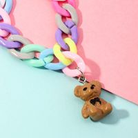 Wholesale Jewelry Bear Pendant Hit Color Chain Children's Bracelet Nihaojewelry main image 4