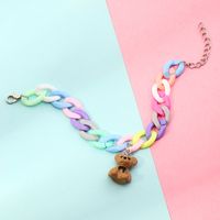 Wholesale Jewelry Bear Pendant Hit Color Chain Children's Bracelet Nihaojewelry main image 5