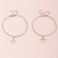 Joyería Al Por Mayor Conjunto De 2 Piezas De Pulsera Para Niños Con Colgante De Hueco Estrella De Cinco Puntas Nihaojewelry main image 3