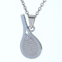 Wholesale Jewelry Tennis Racket Pendant Titanium Steel Necklace Nihaojewelry main image 6