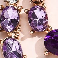 Großhandel Modelegierung Eingelegte Bunte Mehrschichtige Diamantohrringe Nihaojewelry main image 5