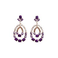 Wholesale Boucles D&#39;oreilles Multicouches En Alliage De Mode Incrusté De Diamants Colorés Nihaojewelry main image 6