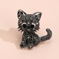 Wholesale Cute Cat Pearl Glass Brooch Nihaojewelry main image 4