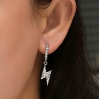 Wholesale Fashion Geometric Lightning Pendent Diamond Earrings Nihaojewelry main image 1