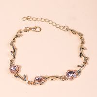 Diamond Flower Shape Texture Short Bracelet Wholesale Jewelry Nihaojewelry main image 3