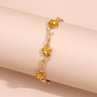 Diamond Flower Shape Texture Short Bracelet Wholesale Jewelry Nihaojewelry main image 5