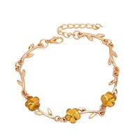 Diamond Flower Shape Texture Short Bracelet Wholesale Jewelry Nihaojewelry main image 6