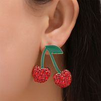 Wholesale Fashion Diamond-studded Cherry Stud Earrings Nihaojewelry main image 1