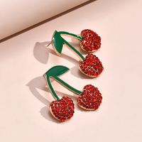 Wholesale Fashion Diamond-studded Cherry Stud Earrings Nihaojewelry main image 3