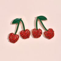 Wholesale Fashion Diamond-studded Cherry Stud Earrings Nihaojewelry main image 4