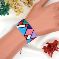 Color Rhombus Miyuki Beads Hand-woven Classic Wide Bracelet Wholesale Jewelry Nihaojewelry main image 5
