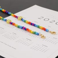 Multifunctional Rice Beads Rainbow Smiley Face Necklace Glasses Chain Wholesale Jewelry Nihaojewelry main image 5