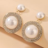 Wholesale Fashion Rhinestone Pearl Drop Earrings Nihaojewelry main image 1