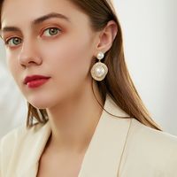 Wholesale Fashion Rhinestone Pearl Drop Earrings Nihaojewelry main image 4
