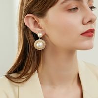 Wholesale Fashion Rhinestone Pearl Drop Earrings Nihaojewelry main image 5