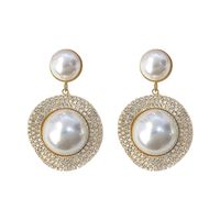 Wholesale Fashion Rhinestone Pearl Drop Earrings Nihaojewelry main image 6