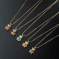 Korea Simple Bear Copper Inlaid Zircon Necklace Wholesale Nihaojewelry main image 3