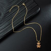 Korea Simple Bear Copper Inlaid Zircon Necklace Wholesale Nihaojewelry main image 4