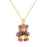 Korea Simple Bear Copper Inlaid Zircon Necklace Wholesale Nihaojewelry main image 6