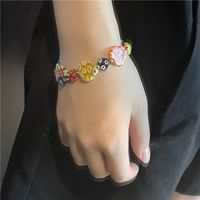 Color Flower Heart Shape Resin Glass Bracelet Wholesale Jewelry Nihaojewelry main image 3